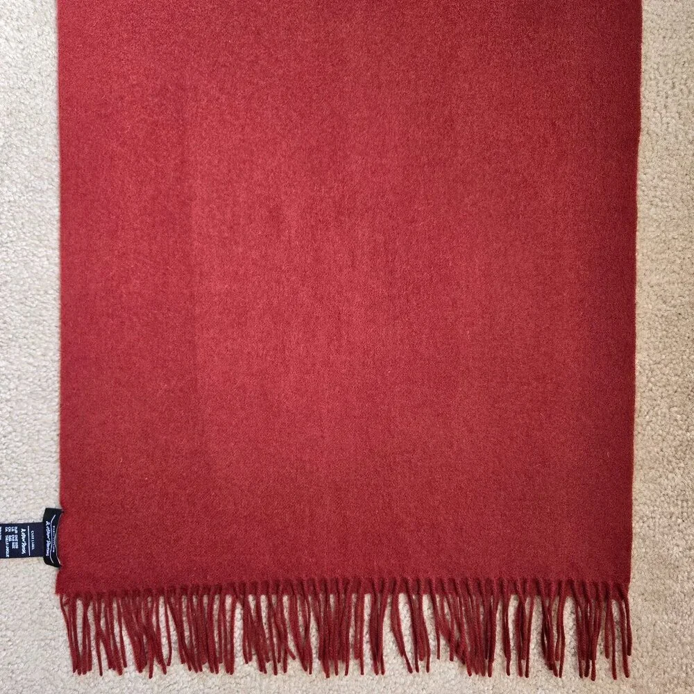 & Other Stories Wool Scarf Rust Red Brown